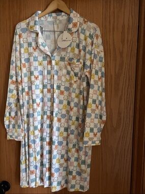 Little Sleepies Kids White Multicolor Animal-Print Nightgown